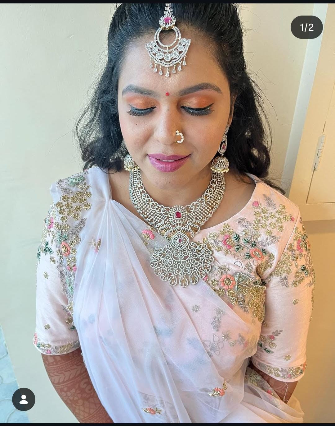 Elegant bridal makeup natural glow